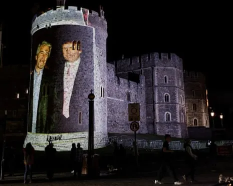 Four Arrested After Pictures of Donald Trump and Epstein Shown on Royal Windsor Castle