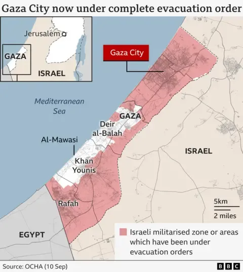 Thousands Palestinians Flee as Israeli Forces Move Further into the City