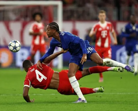 The Blues' boss fumes as the German giants center-back Jonathan Tah avoids dismissal during UCL loss