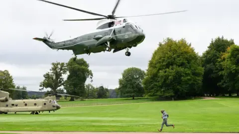 Trump Diverted and Compelled to Change Helicopters On the Way to Stansted